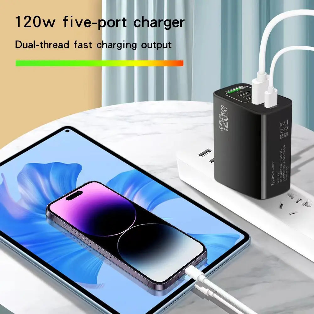 Multi Charger Fast - 5 Port USB C + Type C